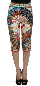 Dolce & Gabbana Multicolor Majolica Sicily Silk Pants -   -  Dolce & Gabbana.